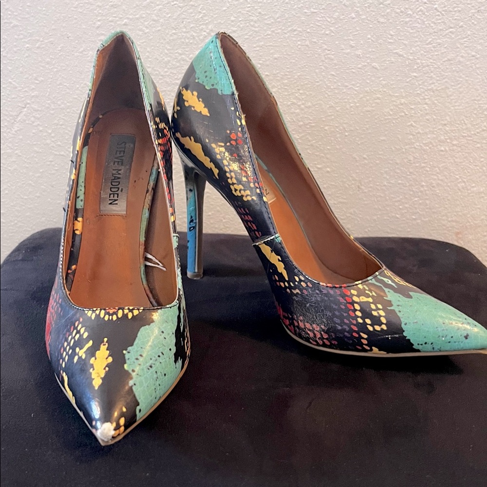 Steve Madden Multicolored Proto Snake Print Pumps